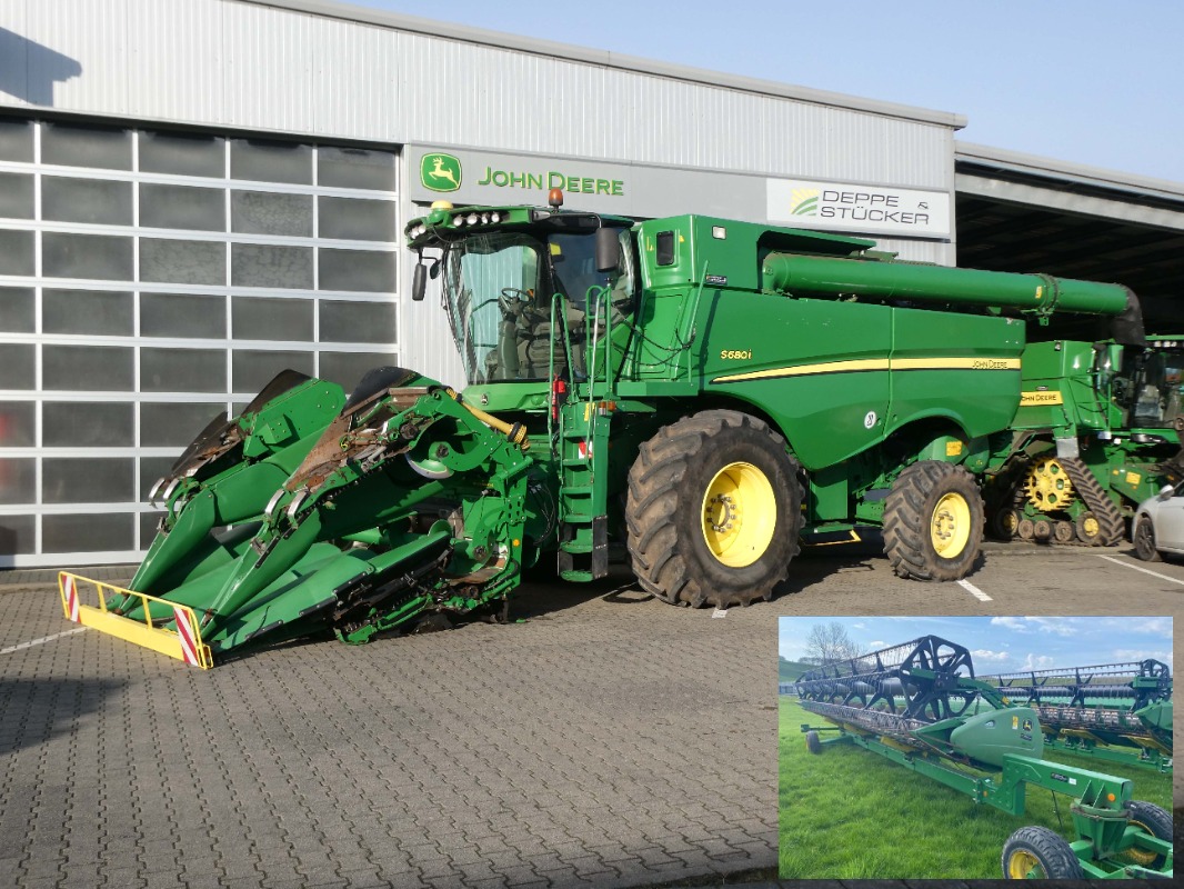 John Deere S680 +630R+SWW +Maisgebiss gebraucht