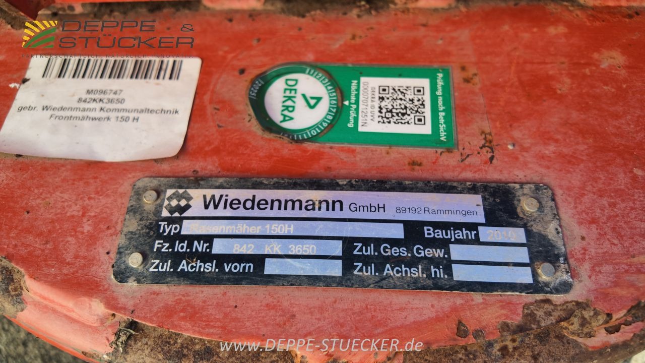 Wiedenmann Frontmähwerk 150 H gebraucht – Hochgras/Wiesenmäher – Baujahr 2010 – Produktbild 9